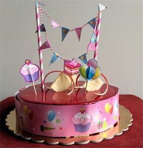 Cake Topper Kit Pink Cake